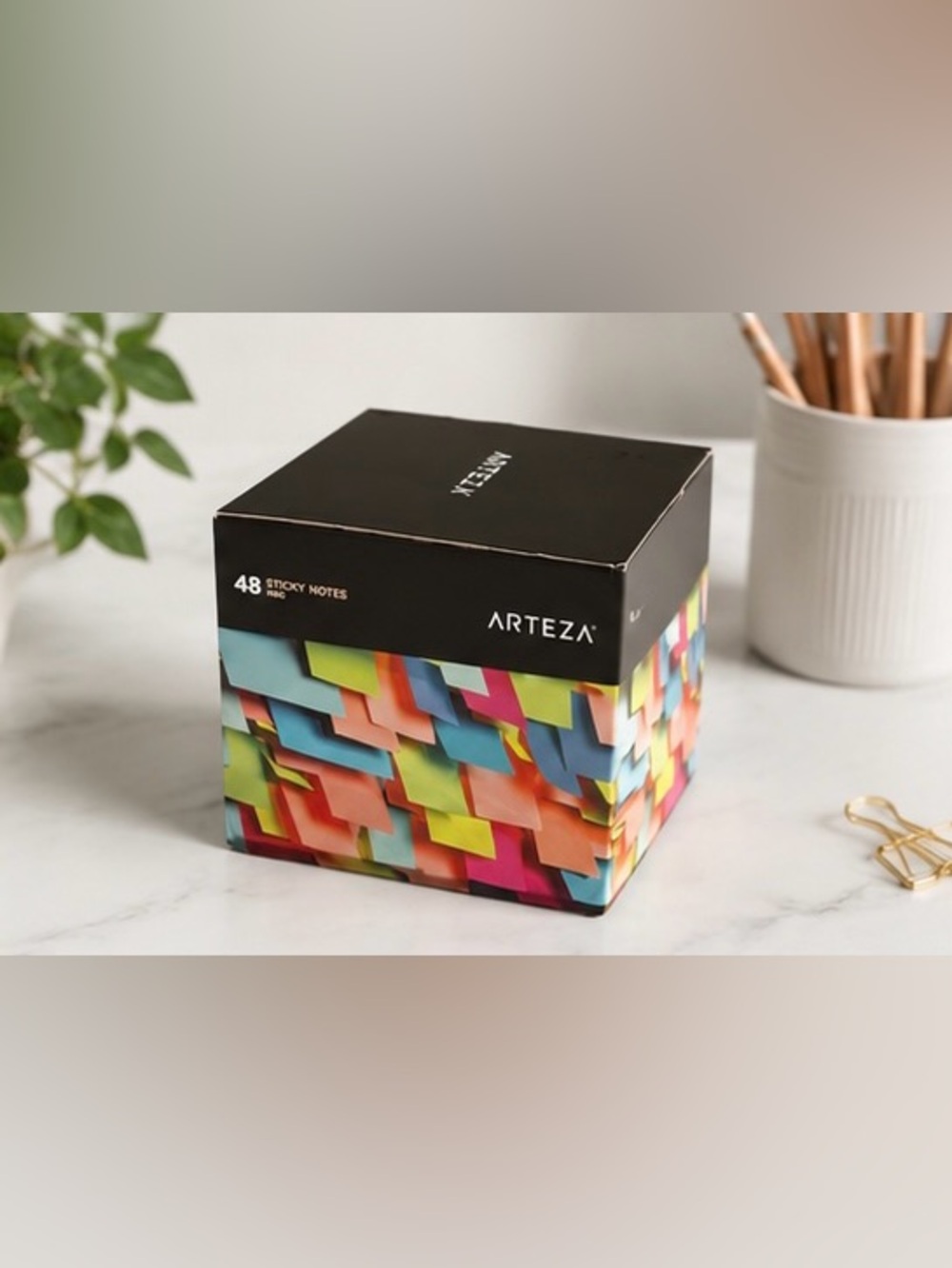 Arteza Premium Sticky Notes Set of 12 Pads 100 Sheets Each Multicolor Memo Notes - Picture 5 of 7